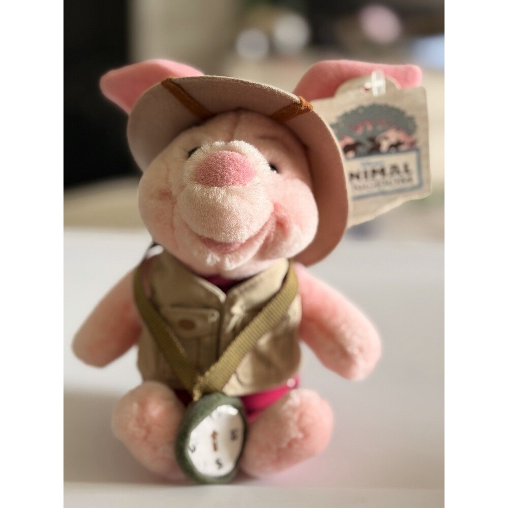 Disney's Animal Kingdom Safari Piglet 8" Beanbag Plush Stuffed Toy